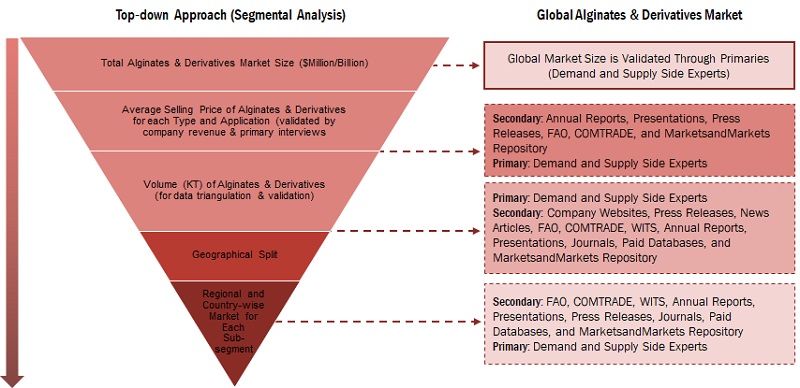 Alginates and Derivatives Market Top-Down Approach