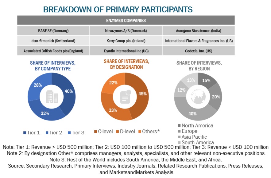 Enzymes Market Primary Participants